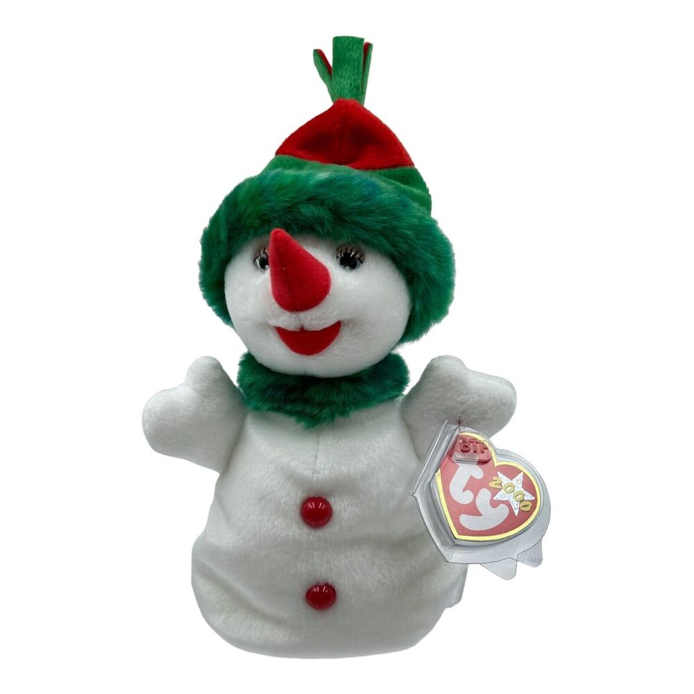 TY Beanie Baby SNOWGIRL the Snowman Stuffed Animal Toy RETIRED Vintage Y2k